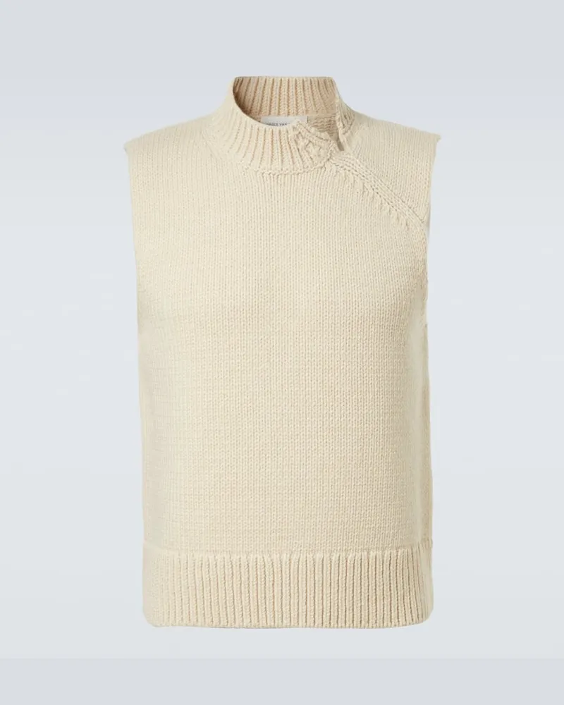 Dries van Noten Pullunder aus Wolle und Kaschmir Weiß