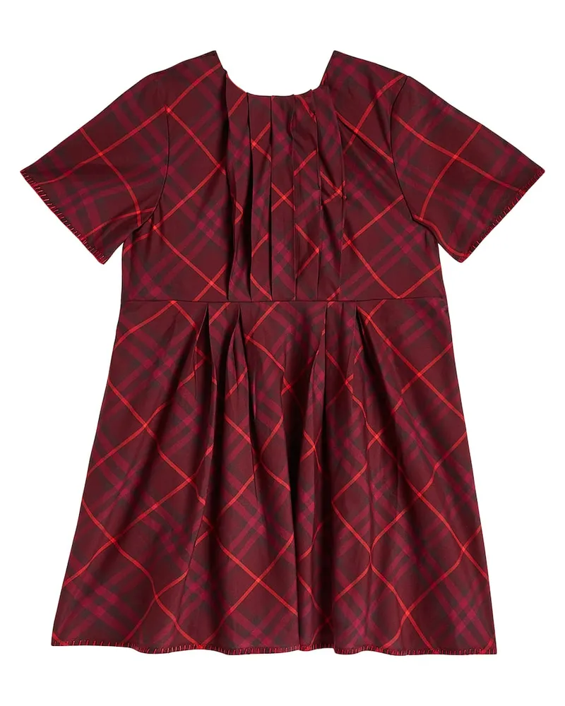 Burberry Kleid Burberry Check aus Baumwolle Rot