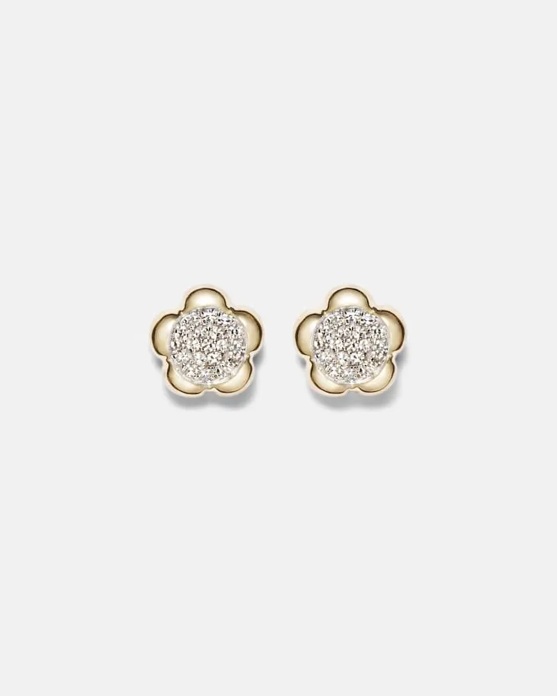 Stone & Strand Ohrringe Crosby aus 10kt Gelbgold mit Diamanten Gold