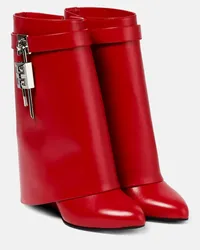 Givenchy Stiefel Shark Lock aus Leder Rot