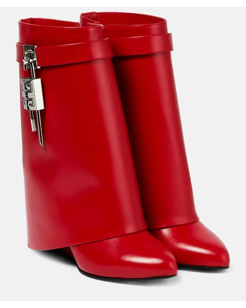 Givenchy Stiefel Shark Lock aus Leder Rot