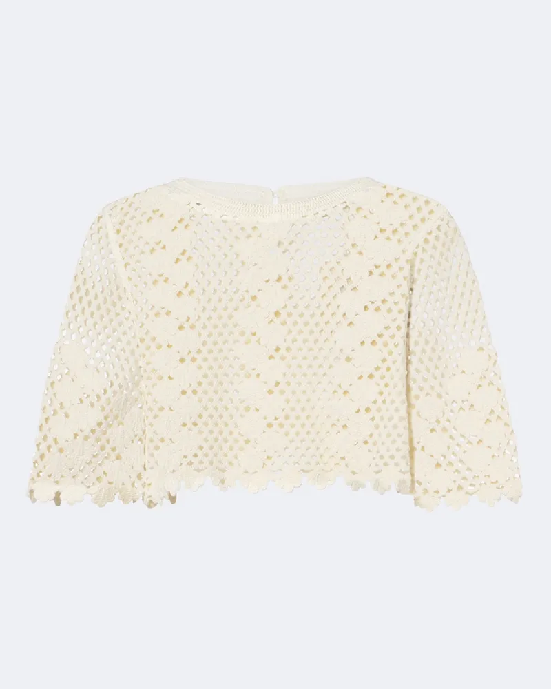Posse Cropped Top Saskia aus Baumwolle Weiß