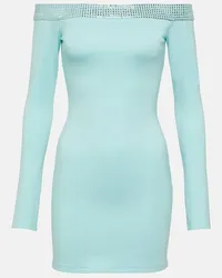 David Koma Verziertes Minikleid Blau