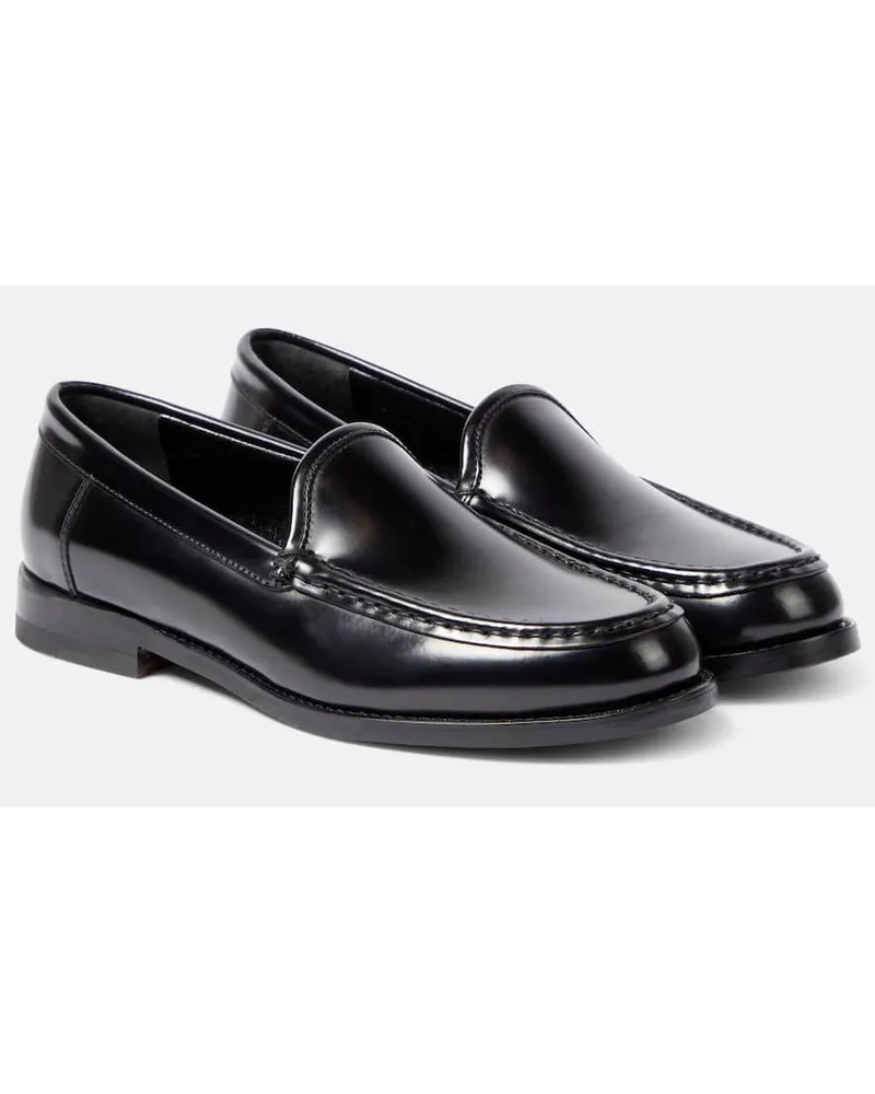 Manolo Blahnik Loafers Dineguardo aus Leder Schwarz