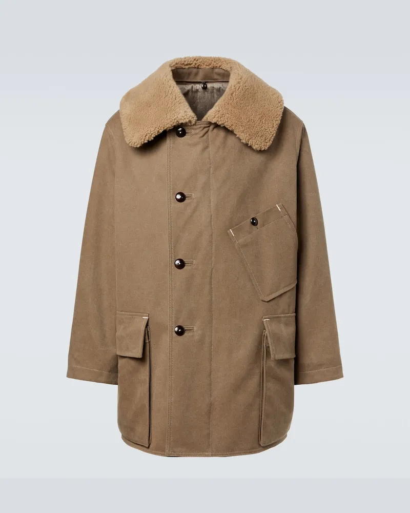 Christophe Lemaire Parka aus Canvas Beige
