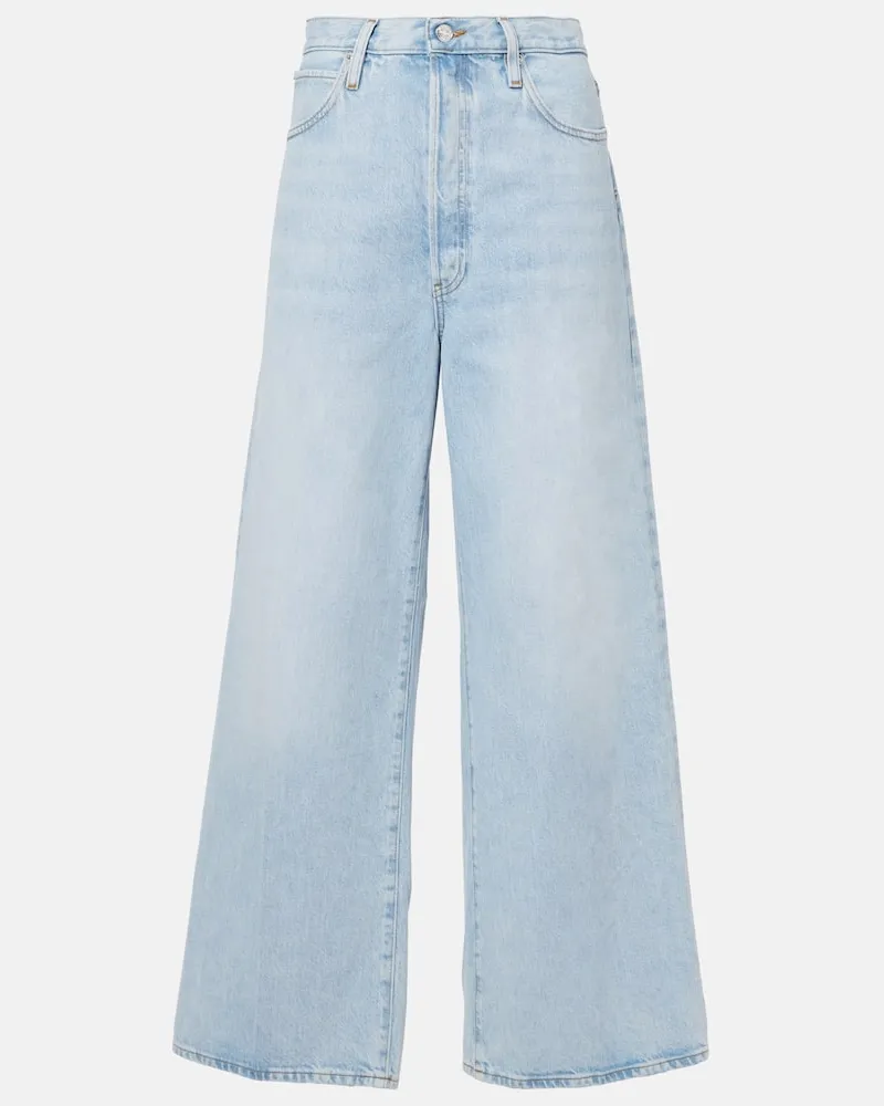 Frame Denim Wide-Leg Jeans Le Low Baggy Blau