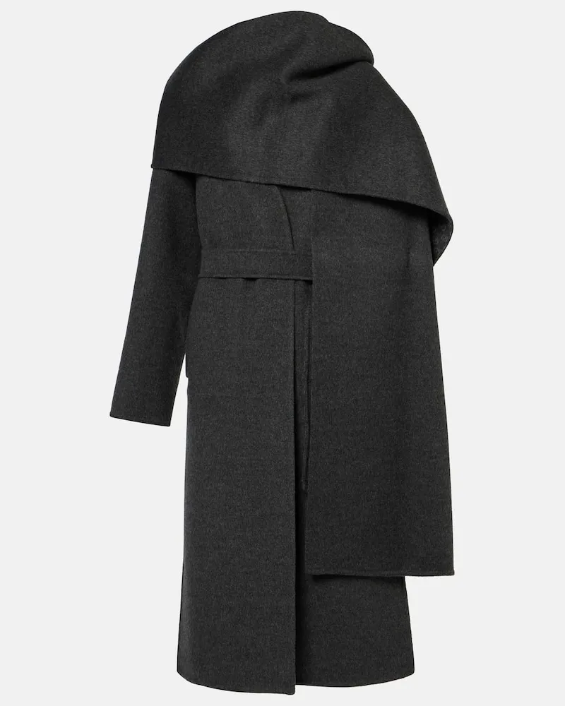 Gucci Mantel GG aus Wolle Grau