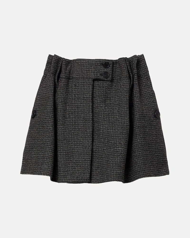 Prada Minirock aus Schurwolle Schwarz