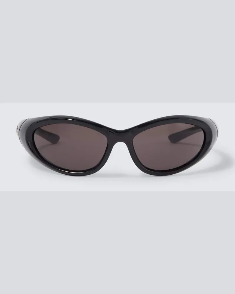 Balenciaga Ovale Sonnenbrille Sporty B Round AF Schwarz