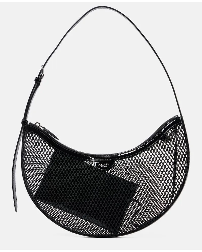 Alaïa Alaia Schultertasche One Piece Mini aus Mesh Schwarz