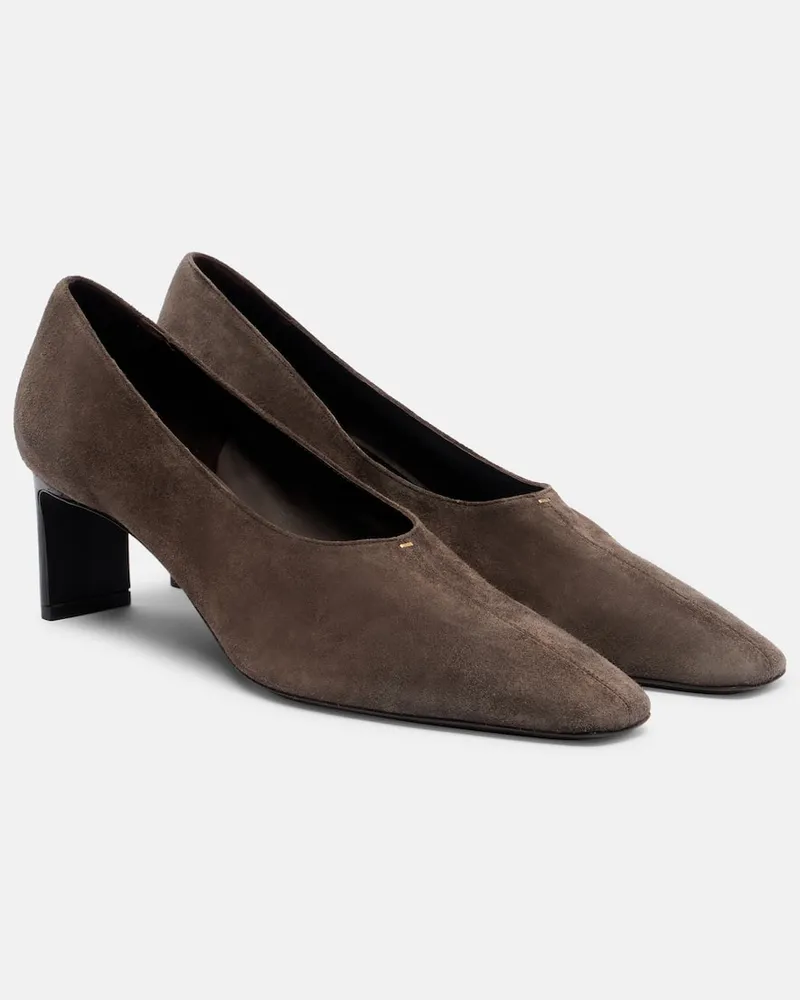 KHAITE Pumps Celia 50 aus Veloursleder Braun