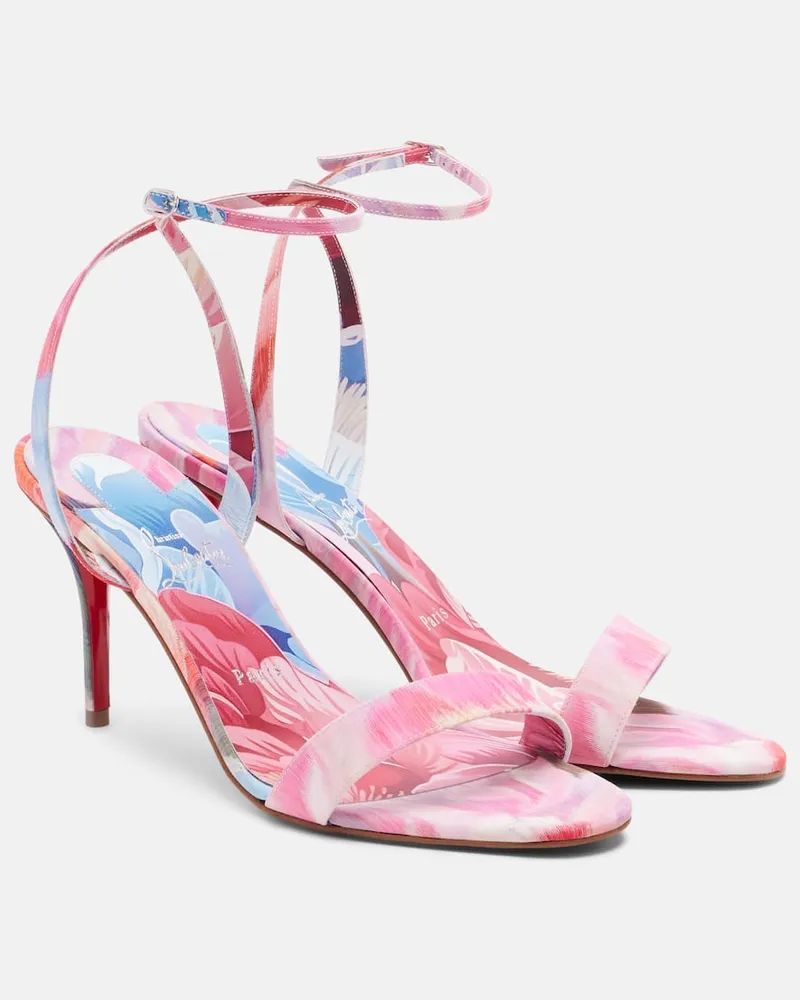 Christian Louboutin Bedruckte Sandalen Miss Z 80 Multicolor