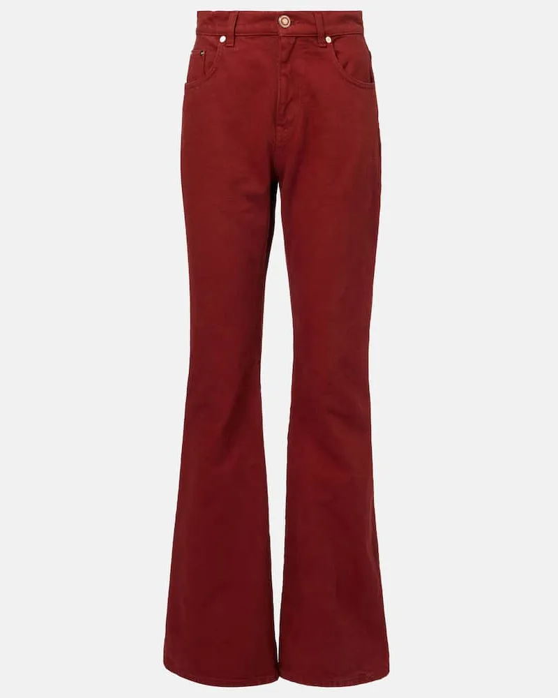 Gabriela Hearst High-Rise Jeans Willa Rot