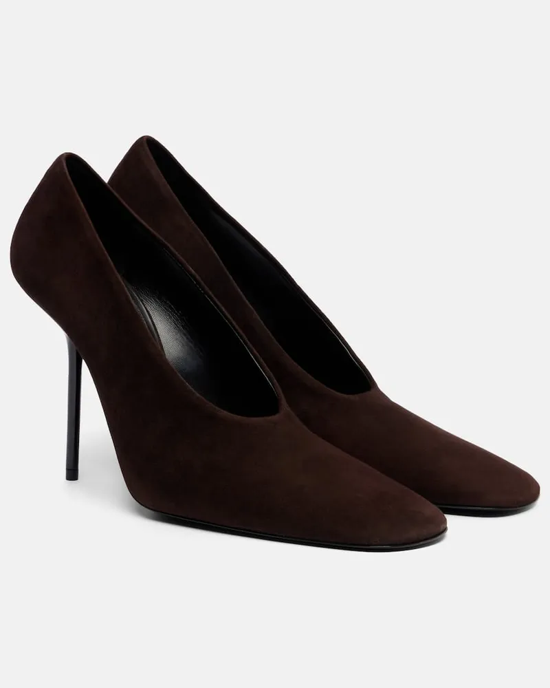 Victoria Beckham Pumps 100 aus Veloursleder Braun