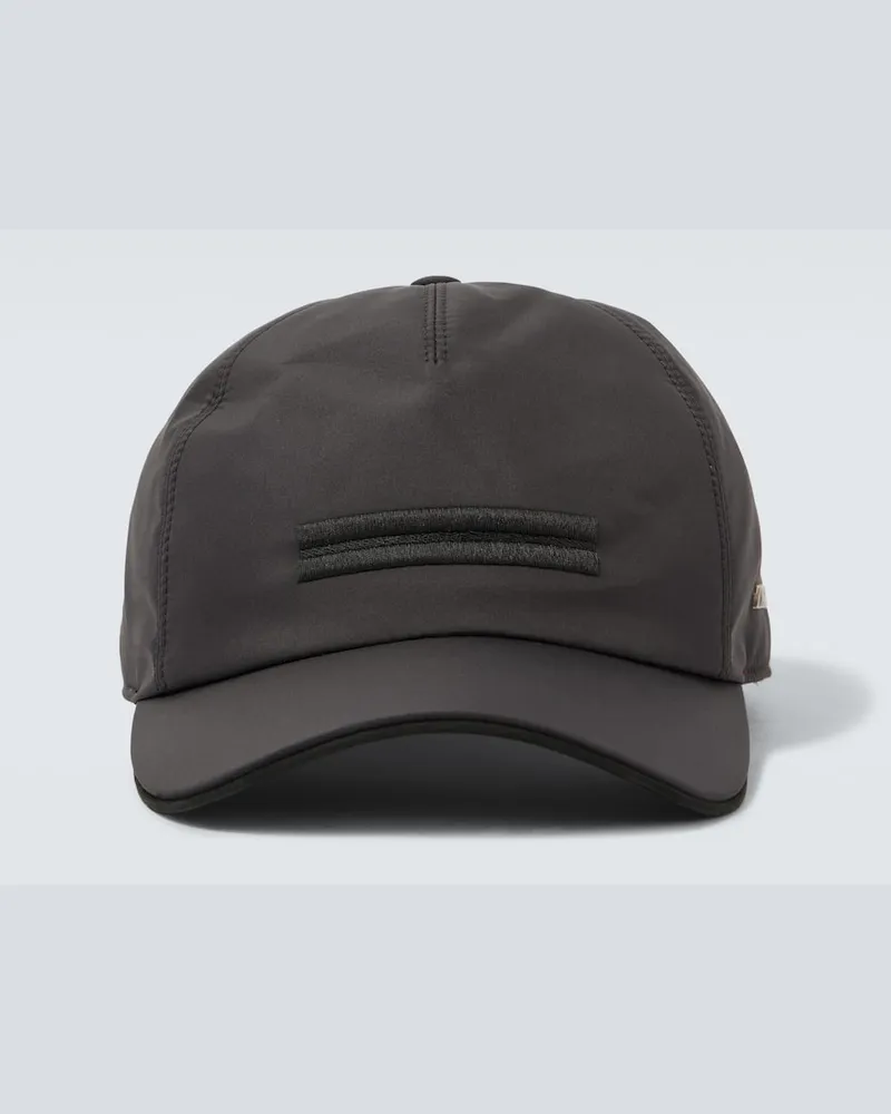 Ermenegildo Zegna Bestickte Baseballcap Schwarz