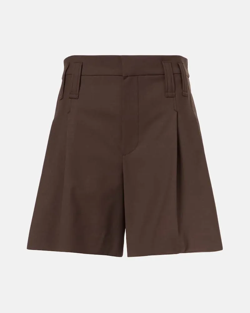 Brunello Cucinelli Bermuda-Shorts Monili aus einem Wollgemisch Braun