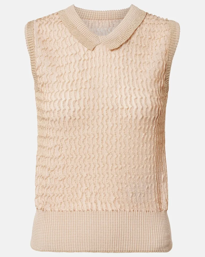 Maison Margiela Pullunder aus Strick Rosa