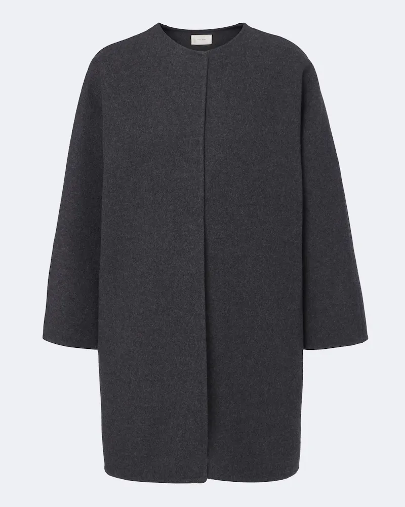 The Row Oversize Mantel Cove aus Kaschmir und Wolle Grau
