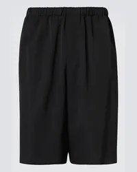 The Row Shorts Bemidi aus Wolle Schwarz