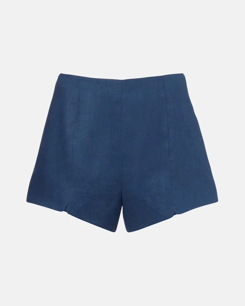 Posse Shorts Sabine aus Leinen Blau