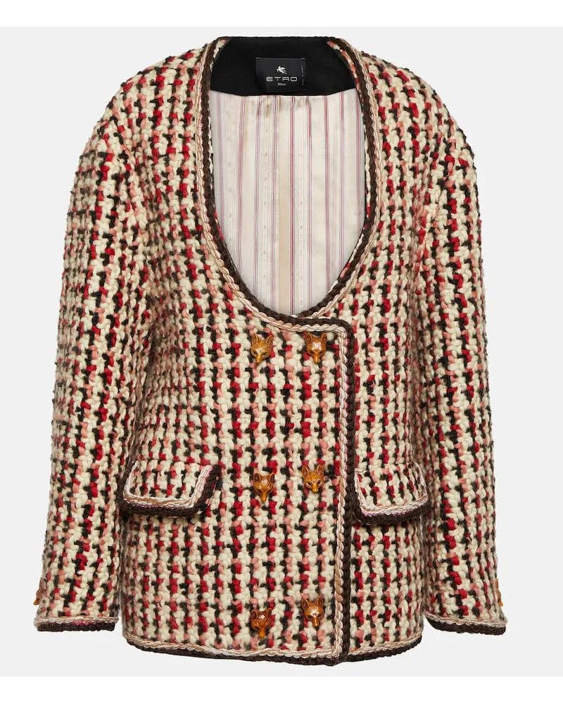 Etro Oversize-Jacke aus Bouclé Multicolor