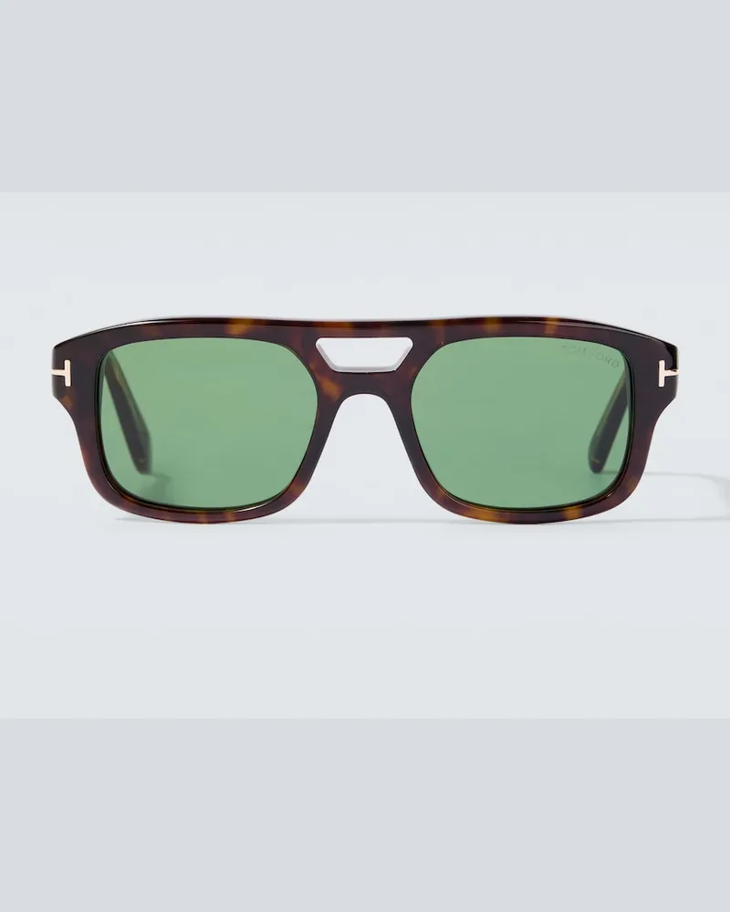 Tom Ford Eckige Sonnenbrille Icon Braun