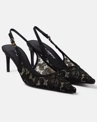 Dolce & Gabbana Slingback-Pumps aus Spitze Schwarz