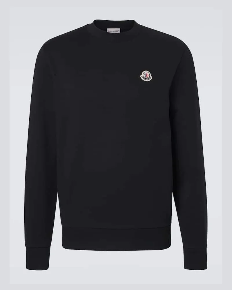 Moncler Sweatshirt Archivio aus Baumwoll-Jersey Schwarz