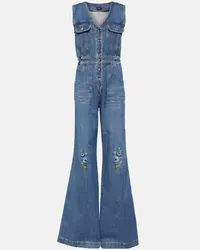 Etro Jumpsuit aus Denim Blau