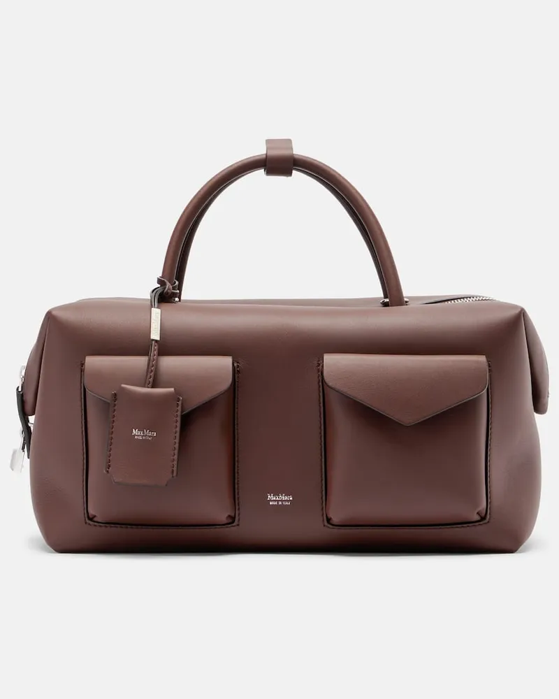 Max Mara Henkeltasche Large aus Leder Braun