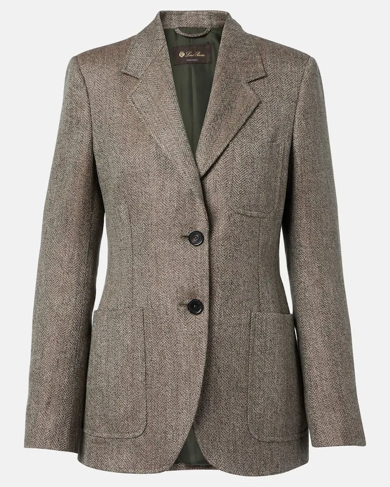 Loro Piana Blazer Eleanor aus Leinen Braun