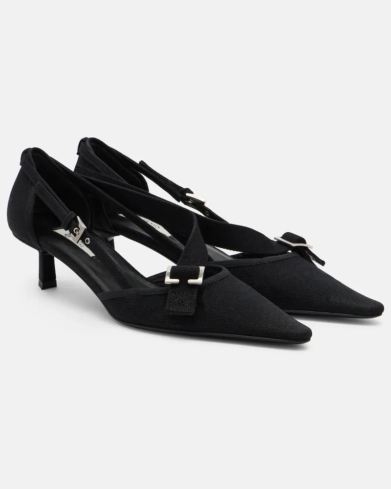 Prada Pumps aus Canvas Schwarz