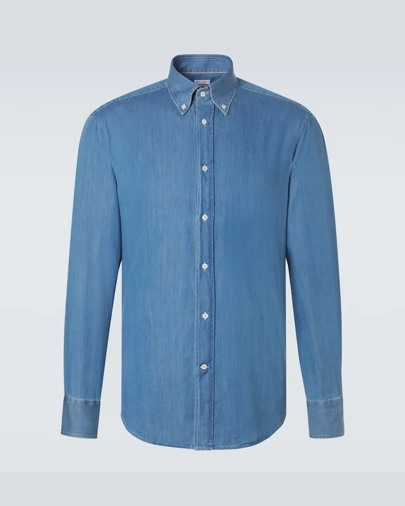 Brunello Cucinelli Jeanshemd Blau