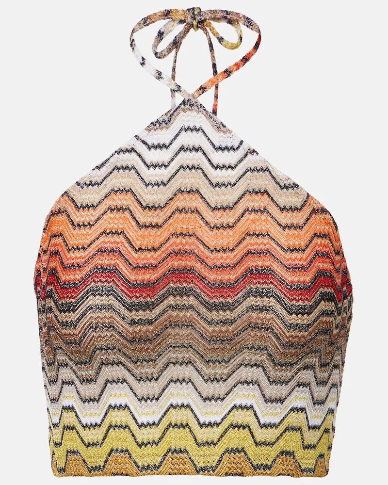 Missoni Top aus Häkelstrick Multicolor