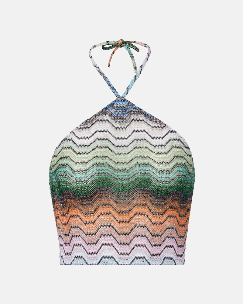 Missoni Top aus Häkelstrick Multicolor