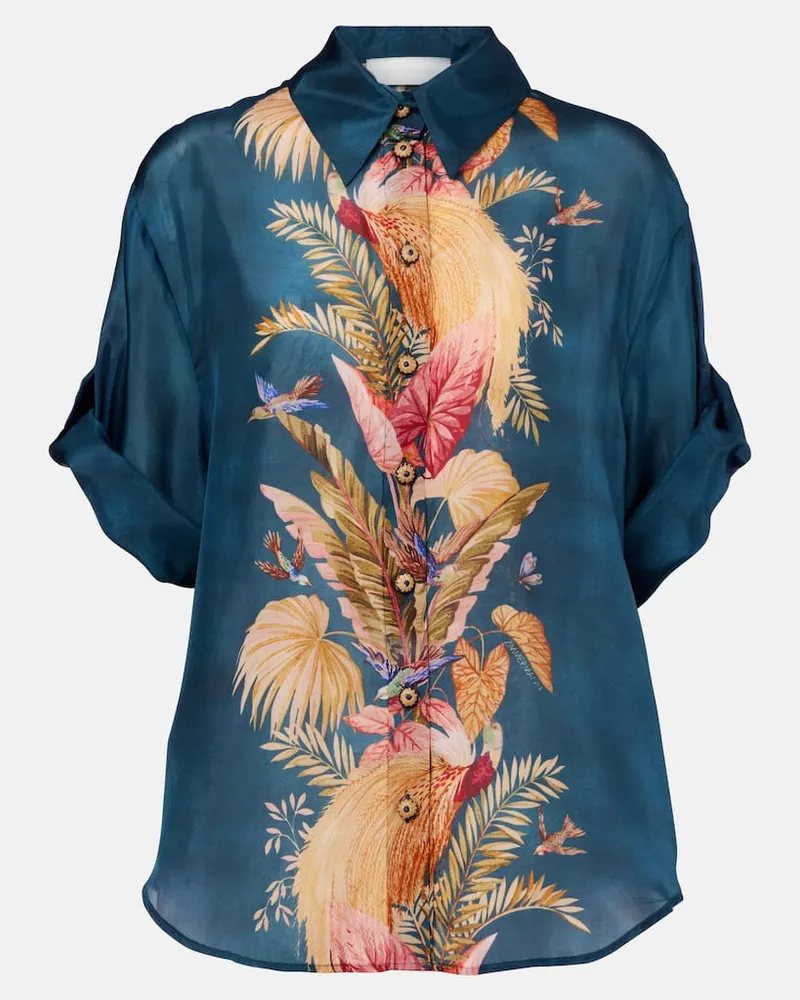 Zimmermann Hemd Ascension aus Seide Multicolor