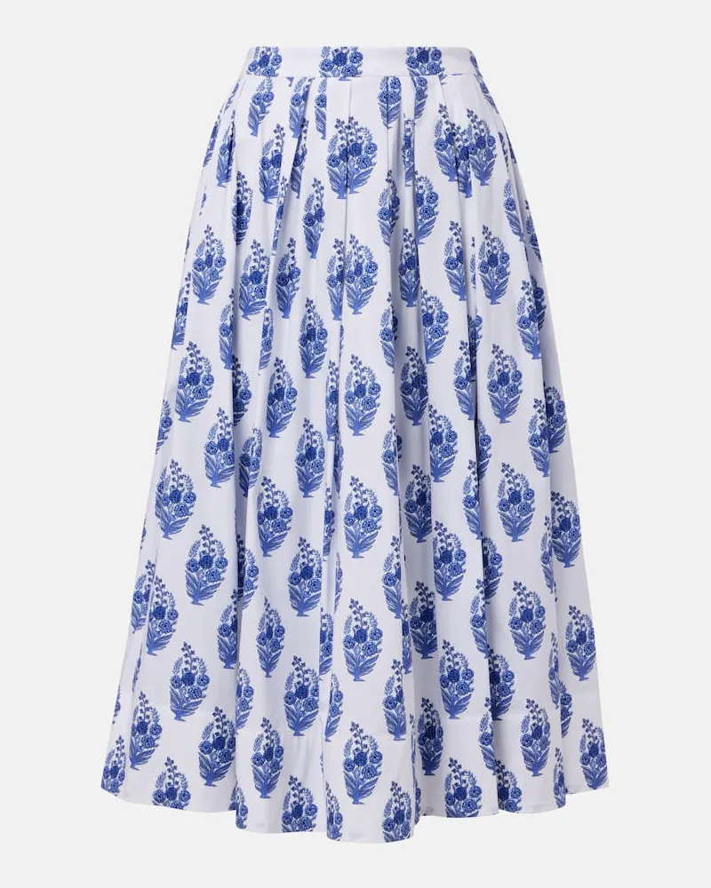 Carolina Herrera New York Bedruckter Midirock aus einem Baumwollgemisch Multicolor