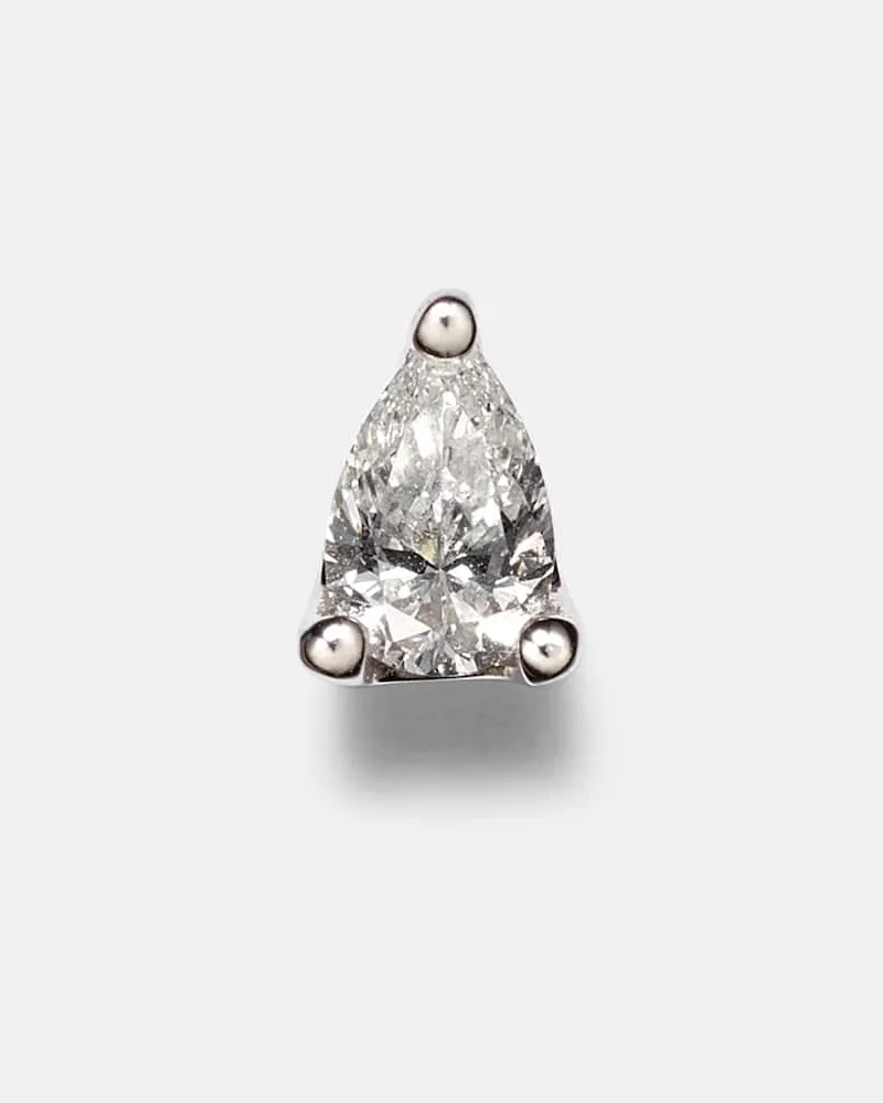 ANITA KO Einzelner Ohrring aus 18kt Weißgold mit Diamant Silber