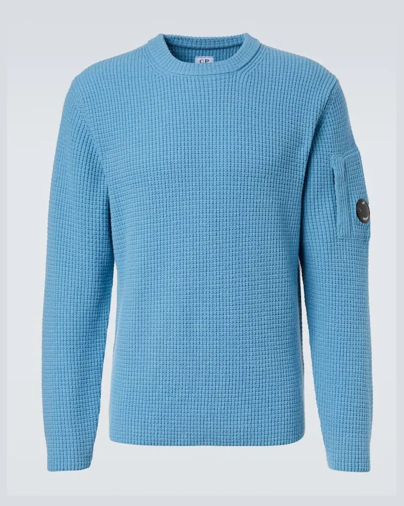 C.P. Company Pullover Lens aus einem Wollgemisch Blau