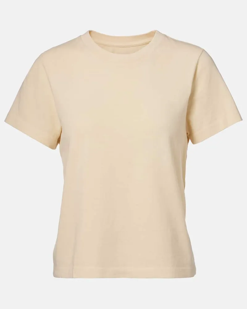 KHAITE T-Shirt Emmylou aus Baumwolle Beige