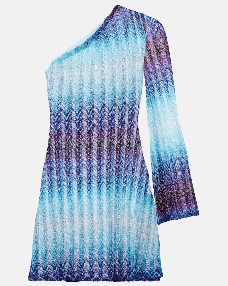 Missoni Minikleid aus Häkelstrick Blau
