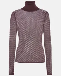 Chloé Chloe Top aus Spitze Burgund