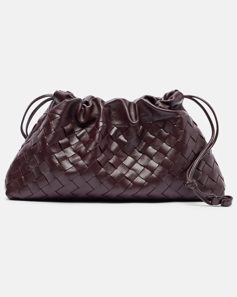 Bottega Veneta Schultertasche Notte Small aus Leder Burgund