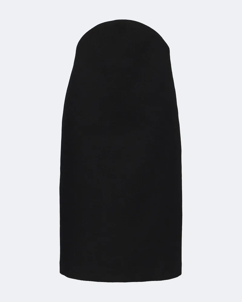 Jil Sander Midirock aus Schurwolle Schwarz
