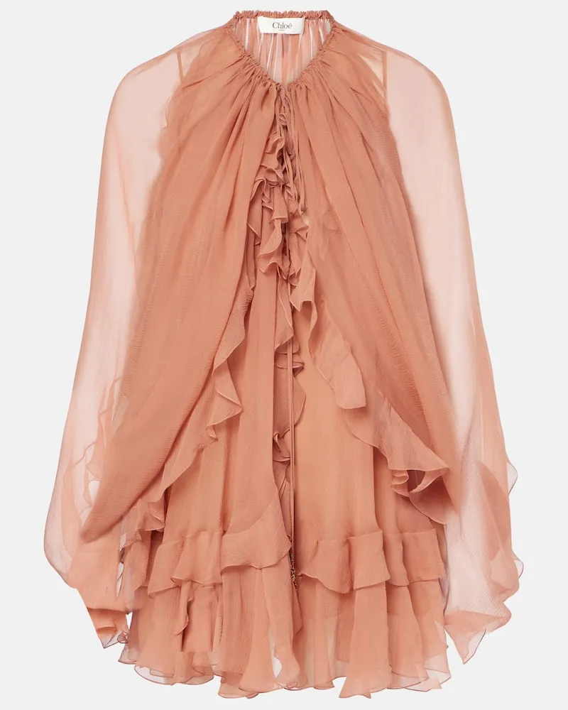 Chloé Chloé Cape aus Seide Pink