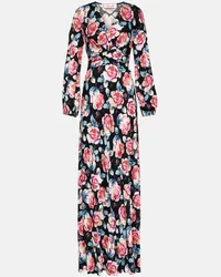 Diane von Furstenberg Bedrucktes Maxikleid Monika aus Satin Pink