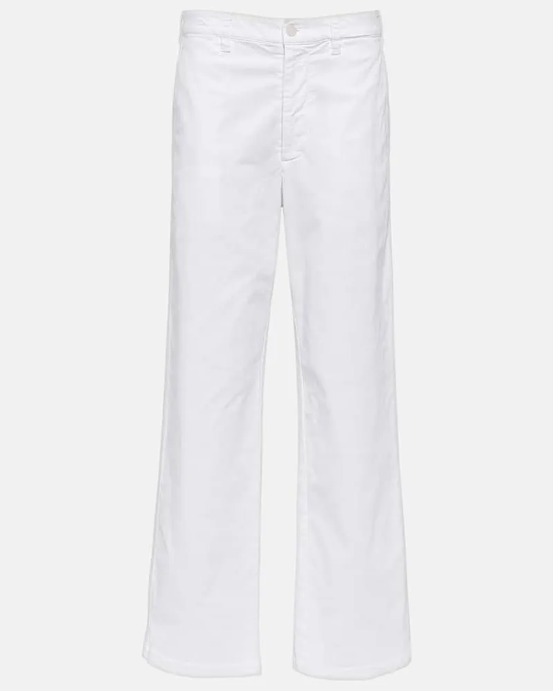 Nili Lotan Hose Eliot Boy aus Baumwoll-Twill Weiß