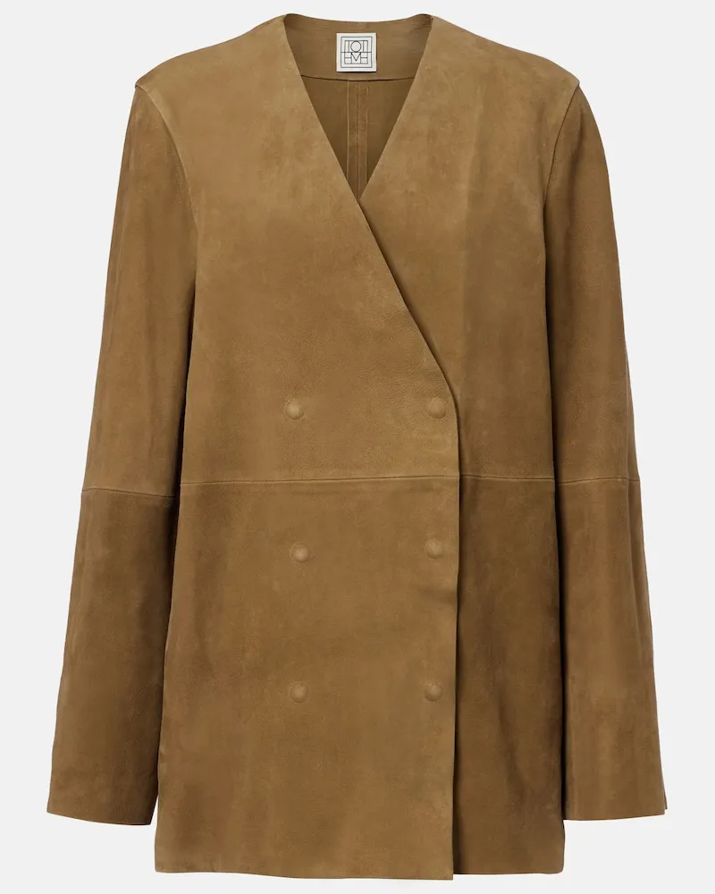 Totême Blazer aus Veloursleder Braun