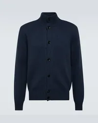 Tom Ford Cardigan aus Wolle und Kaschmir Blau