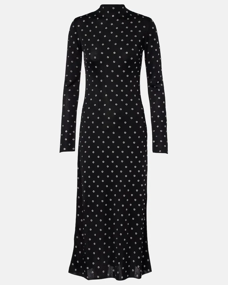 Altuzarra Verziertes Maxikleid aus Jersey Schwarz
